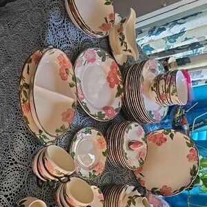 Franciscan Floral Dinnerware Set - Pink and Green